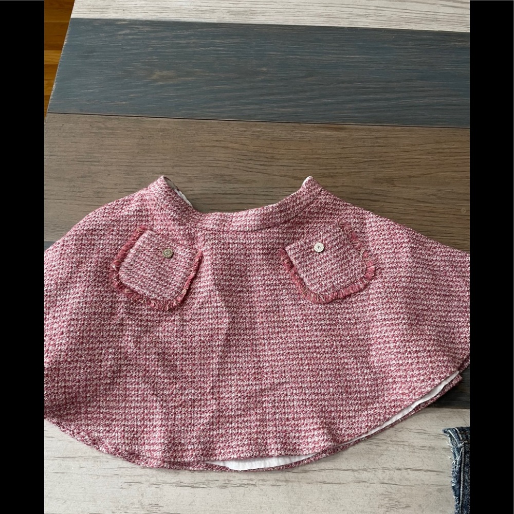 Girls flare pink and cream skirt 💗